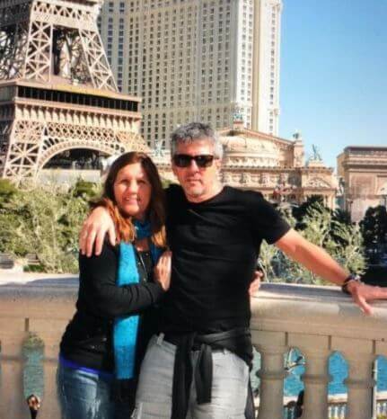 Celia Maria Cuccittini with her husband Jorge Messi.